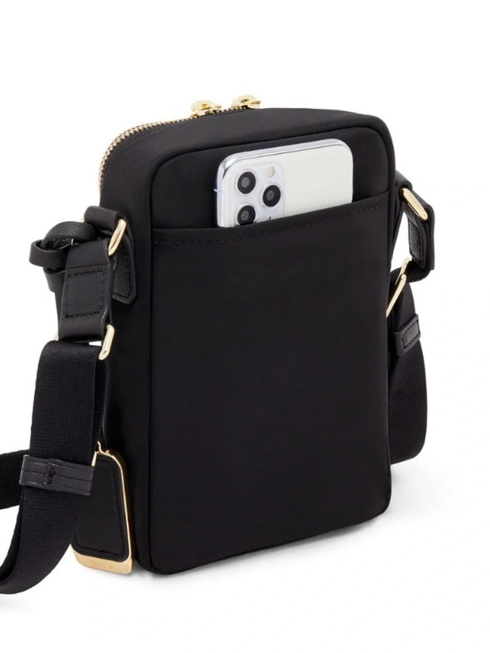 Tumi Voyageur Persia Crossbody Black with Gold Hardware - Picture 3 of 13